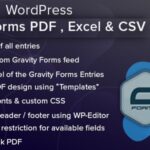 Wordpress Gravity Forms Pdf, Excel, Csv & Google Sheet - Premium WordPress Plugin